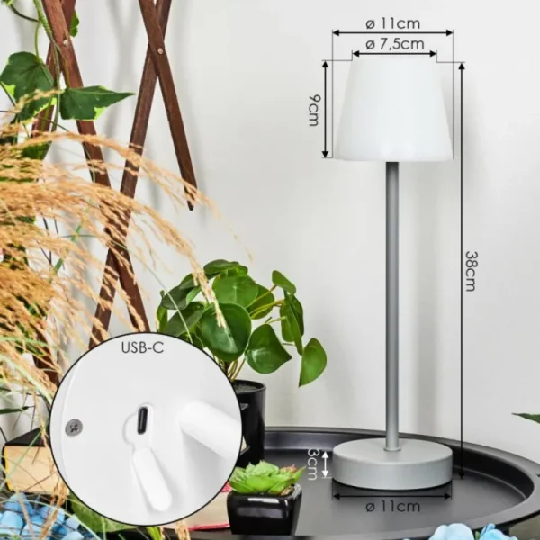 hofstein Lampe à poser Maza LED Gris, 1 lumière* Lampes Modernes
