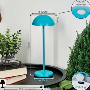 hofstein Lampe à poser Pelaro LED Bleu, 1 lumière* Lampes Modernes