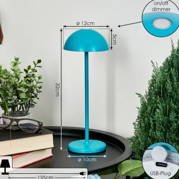 hofstein Lampe à poser Pelaro LED Bleu, 1 lumière* Lampes Modernes