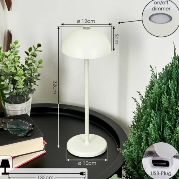 hofstein Lampe à poser Pelaro LED Blanc, 1 lumière* Lampes Modernes