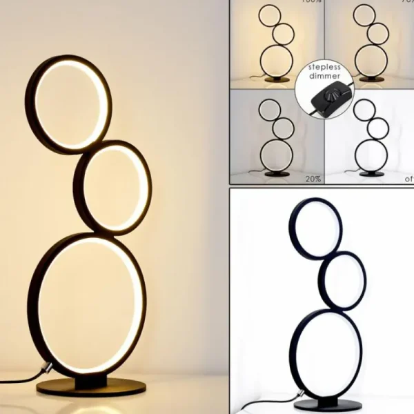 hofstein Lampe à poser Rodekro LED Noir, 1 lumière* Lampes Modernes