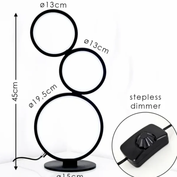 hofstein Lampe à poser Rodekro LED Noir, 1 lumière* Lampes Modernes