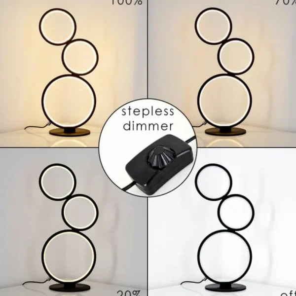 hofstein Lampe à poser Rodekro LED Noir, 1 lumière* Lampes Modernes