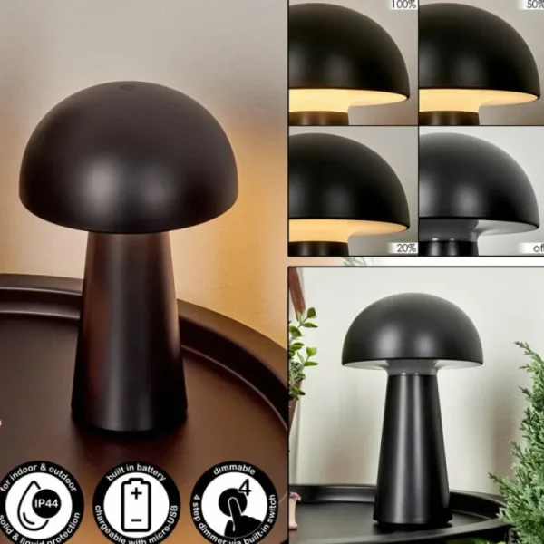 hofstein Lampe à poser Telve LED Noir, 1 lumière* Lampes Modernes