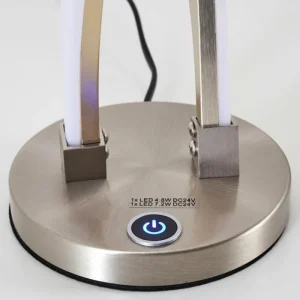 hofstein Lampe à poser Tervo LED Nickel mat, 2 lumières* Lampes Modernes