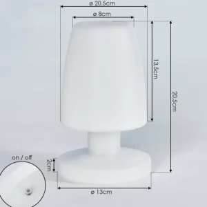 hofstein Lampe à poser Vallardo LED Blanc, 1 lumière* Lampes Modernes