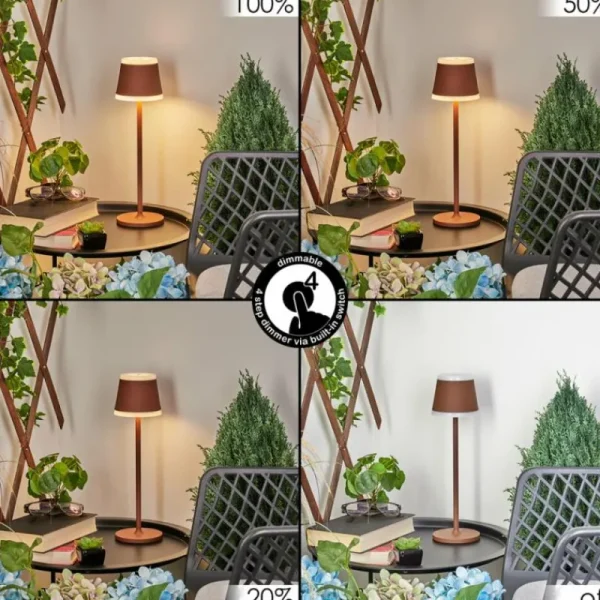 hofstein Lampe à poser Walt LED Rouille, 1 lumière* Lampes Modernes