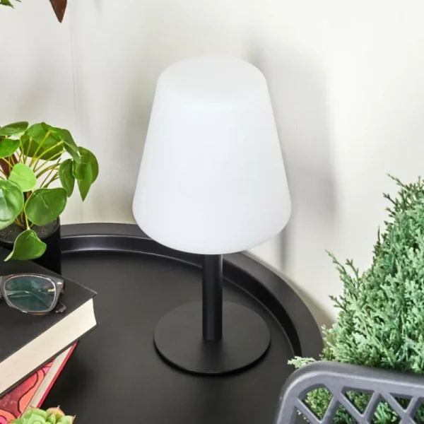 hofstein Lampe à poser Zoume Solar LED Noir, 8 lumières, Changeur de couleurs* Lampes Modernes