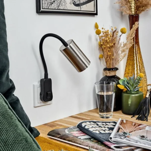hofstein lampe à prise électrique Javel Noir, 1 lumière* Lampes Modernes