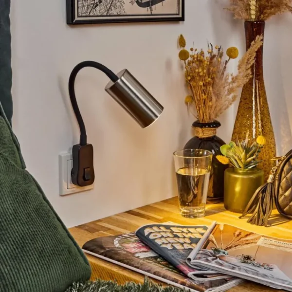 hofstein lampe à prise électrique Javel Noir, 1 lumière* Lampes Modernes