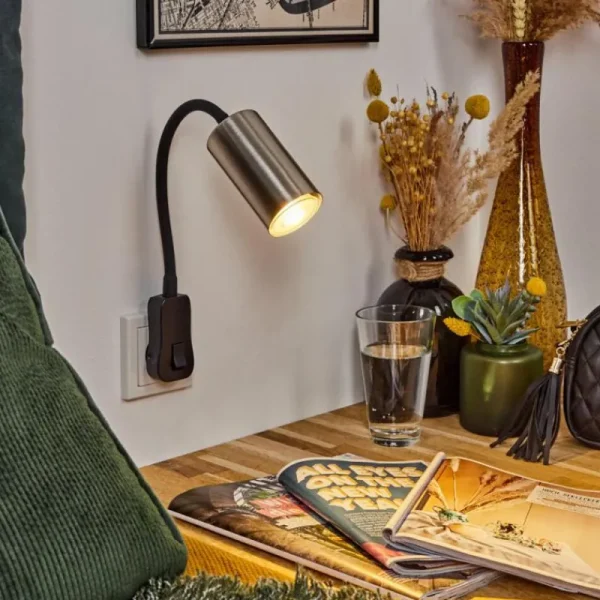 hofstein lampe à prise électrique Javel Noir, 1 lumière* Lampes Modernes