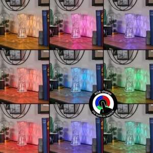 hofstein Lampe Champignon Balsa Lampe à poser LED Transparent, 1 lumière, Changeur de couleurs* Lampes Modernes