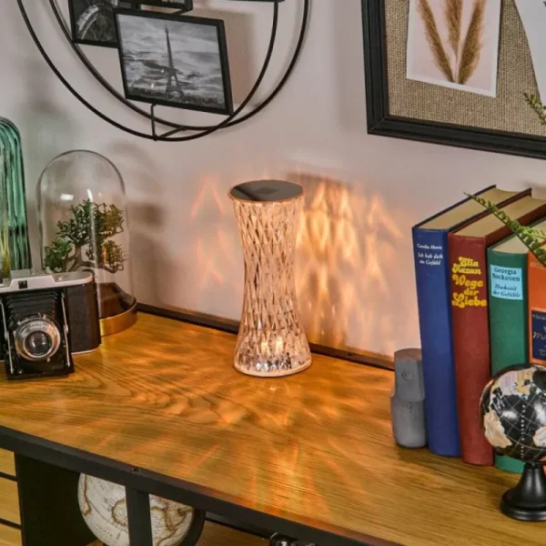 hofstein Lampe Champignon Balsa Lampe à poser LED Transparent, 1 lumière, Changeur de couleurs* Lampes Modernes