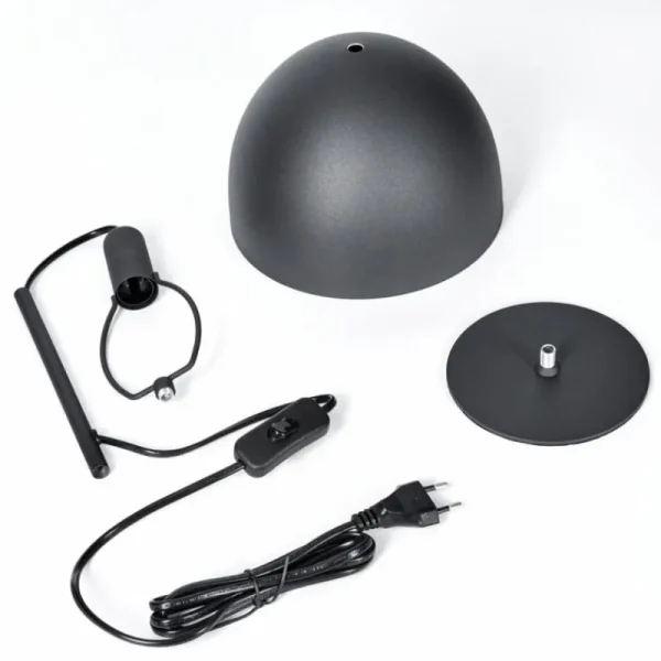 hofstein Lampe Champignon Tati Lampe à poser Anthracite, 1 lumière* Lampes Modernes