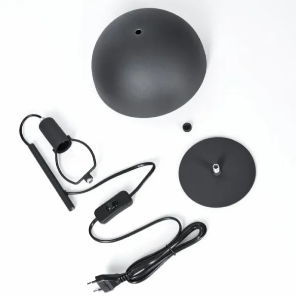 hofstein Lampe Champignon Tati Lampe à poser Anthracite, 1 lumière* Lampes Modernes
