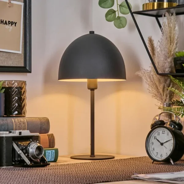 hofstein Lampe Champignon Tati Lampe à poser Anthracite, 1 lumière* Lampes Modernes
