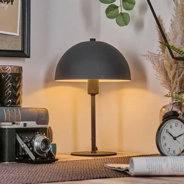 hofstein Lampe Champignon Tati Lampe à poser Anthracite, 1 lumière* Lampes Modernes