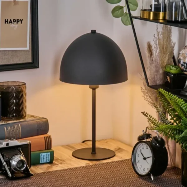 hofstein Lampe Champignon Tati Lampe à poser Anthracite, 1 lumière* Lampes Modernes