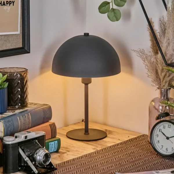 hofstein Lampe Champignon Tati Lampe à poser Anthracite, 1 lumière* Lampes Modernes