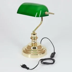 hofstein Lampe de banquier verte Or, Vert, Laiton, 1 lumière* Lampes En Verre