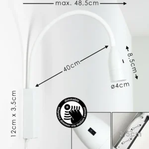 hofstein Lampe de chevet Alsea LED Blanc, 1 lumière, Détecteur de mouvement* Lampes Modernes