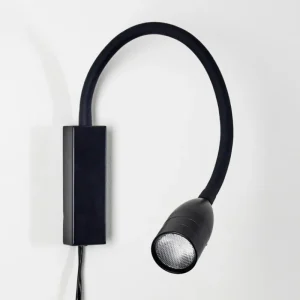 hofstein Lampe de chevet Alsea LED Noir, 1 lumière, Détecteur de mouvement* Lampes Modernes
