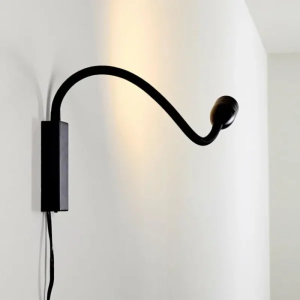 hofstein Lampe de chevet Alsea LED Noir, 1 lumière, Détecteur de mouvement* Lampes Modernes