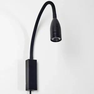 hofstein Lampe de chevet Alsea LED Noir, 1 lumière, Détecteur de mouvement* Lampes Modernes