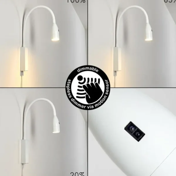 hofstein Lampe de chevet Alsea LED Blanc, 1 lumière, Détecteur de mouvement* Lampes Modernes
