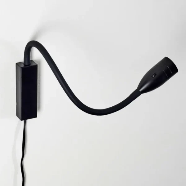 hofstein Lampe de chevet Alsea LED Noir, 1 lumière, Détecteur de mouvement* Lampes Modernes
