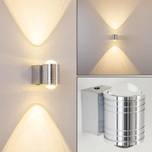 hofstein Lampe de salle de bain Florenz LED Aluminium, 2 lumières* Lampes En Verre
