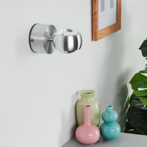 hofstein Lampe de salle de bain Florenz LED Aluminium, 2 lumières* Lampes En Verre