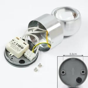 hofstein Lampe de salle de bain Florenz LED Aluminium, 2 lumières* Lampes En Verre