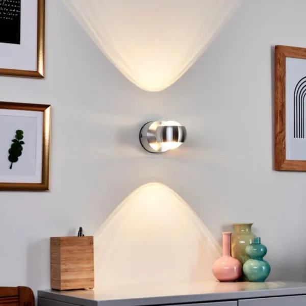 hofstein Lampe de salle de bain Florenz LED Aluminium, 2 lumières* Lampes En Verre