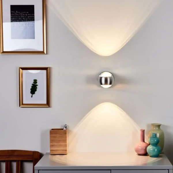 hofstein Lampe de salle de bain Florenz LED Aluminium, 2 lumières* Lampes En Verre