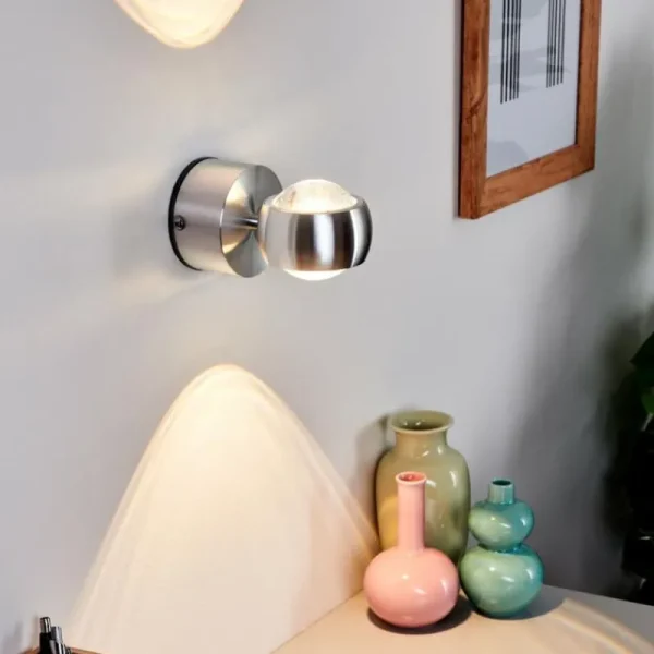 hofstein Lampe de salle de bain Florenz LED Aluminium, 2 lumières* Lampes En Verre