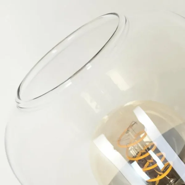 hofstein Lampe de table Golpilhal Or, Laiton, 1 lumière* Lampes En Verre