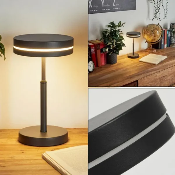 hofstein Lampe de table Huallilemu LED Noir, 1 lumière* Lampes Modernes