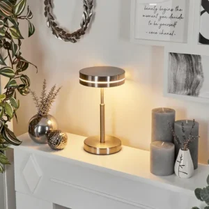 hofstein Lampe de table Huallilemu LED Nickel mat, 1 lumière* Lampes Modernes