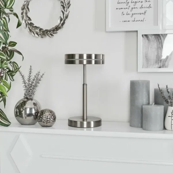 hofstein Lampe de table Huallilemu LED Nickel mat, 1 lumière* Lampes Modernes