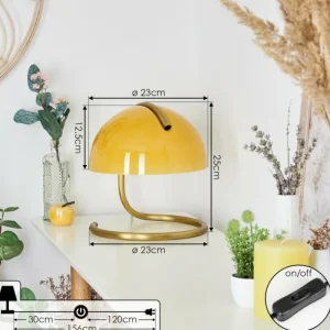 hofstein Lampe de table Seladinhas Chrome, 1 lumière* Lampes En Verre