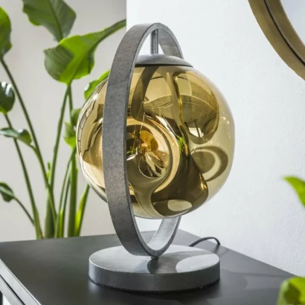 hofstein Lampe de table Stellar Anthracite, 1 lumière* Lampes En Verre