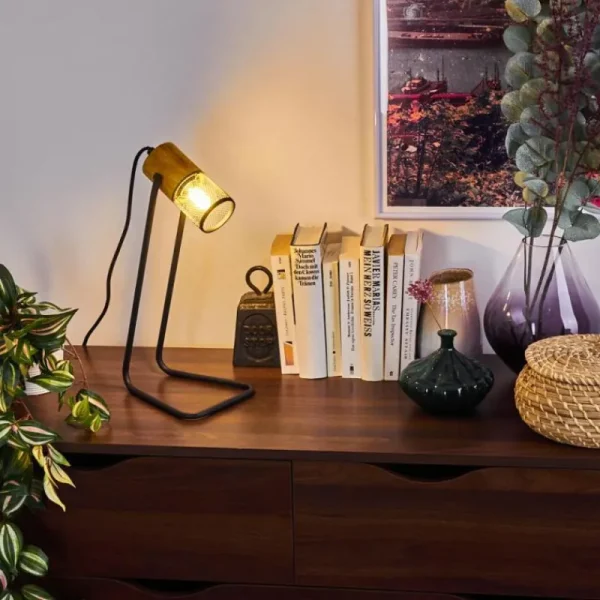 hofstein Lampe de table Agrons Noir, 1 lumière* Lampes Modernes