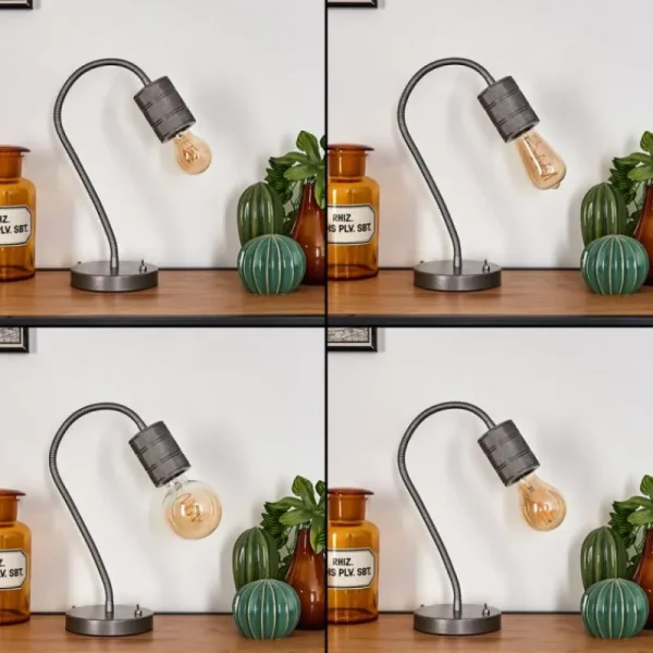 hofstein Lampe de table Ajaccio Nickel mat, 1 lumière* Lampes Modernes