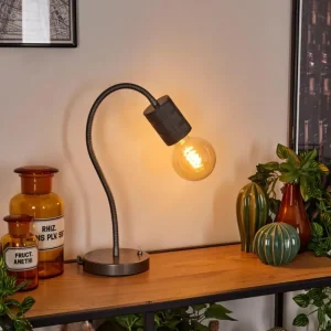 hofstein Lampe de table Ajaccio Nickel mat, 1 lumière* Lampes Modernes