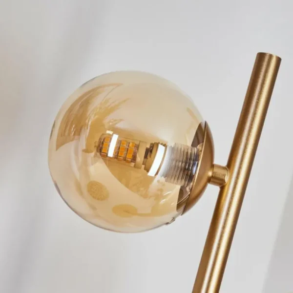 hofstein Lampe de table Alden Laiton, 2 lumières* Lampes En Verre
