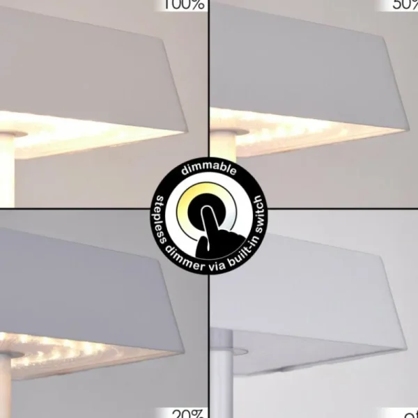 hofstein Lampe de table Algeraz LED Blanc, 1 lumière* Lampes Modernes