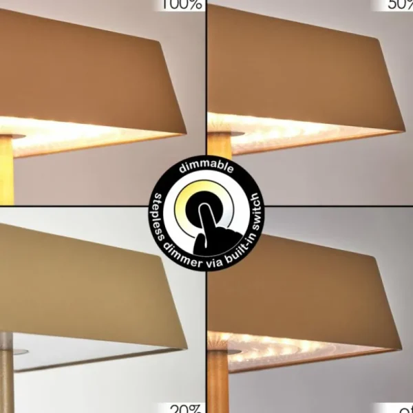 hofstein Lampe de table Algeraz LED Laiton, 1 lumière* Lampes Modernes