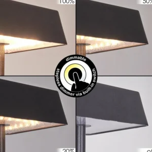 hofstein Lampe de table Algeraz LED Noir, 1 lumière* Lampes Modernes