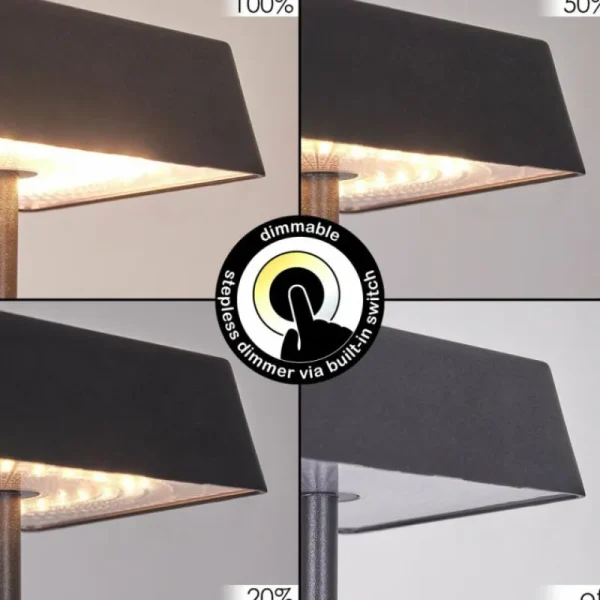 hofstein Lampe de table Algeraz LED Noir, 1 lumière* Lampes Modernes